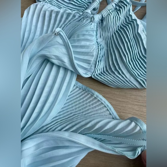 A.L.C Moira Satin Pleated Maxi Dress 4 - Picture 11 of 11